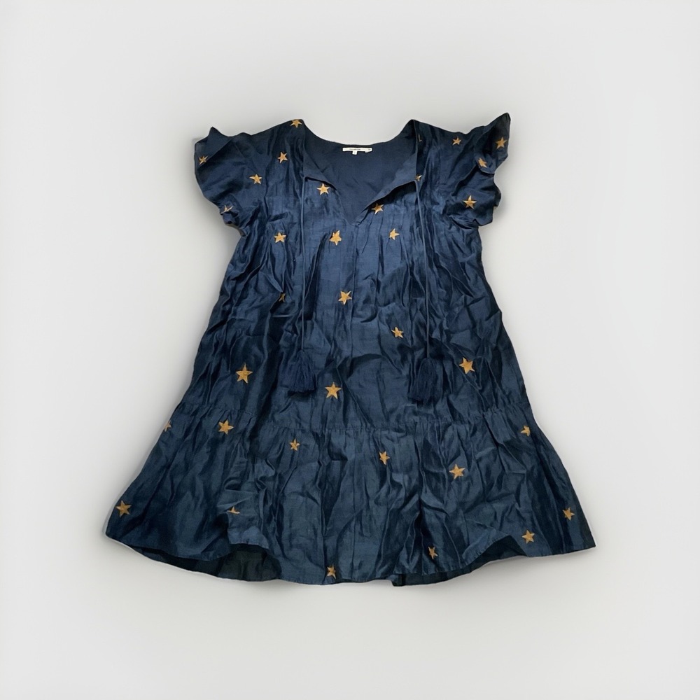 Tularosa Carson Smock Dress with Embroidered Stars Small